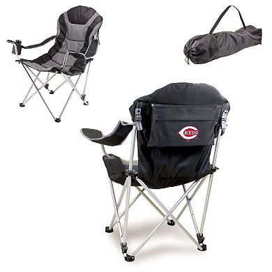 Picnic Time Cincinnati Reds Black Reclining Camp Chair
