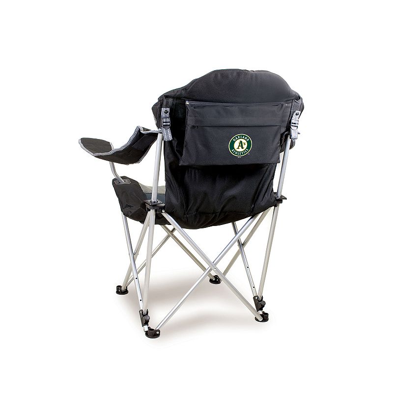 Picnic Time Oakland Athletics Reclining Camp Chair, Black