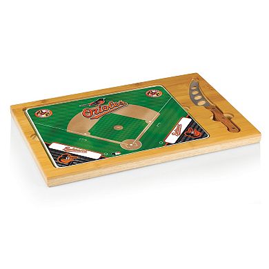 Picnic Time Baltimore Orioles Icon Rectangular Cutting Board Gift Set