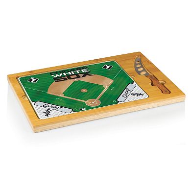 Picnic Time Chicago White Sox Icon Rectangular Cutting Board Gift Set