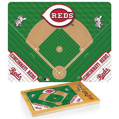 Picnic Time Cincinnati Reds Icon Rectangular Cutting Board Gift Set