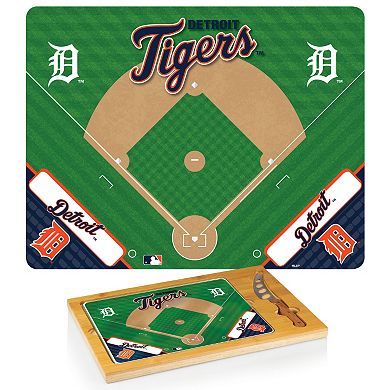 Picnic Time Detroit Tigers Icon Rectangular Cutting Board Gift Set