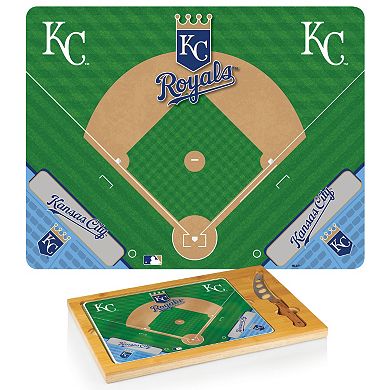 Picnic Time Kansas City Royals Icon Rectangular Cutting Board Gift Set