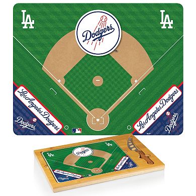 Picnic Time Los Angeles Dodgers Icon Rectangular Cutting Board Gift Set