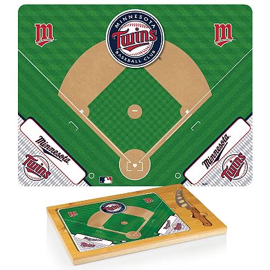 Picnic Time Minnesota Twins Icon Rectangular Cutting Board Gift Set