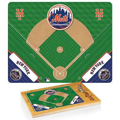 Picnic Time New York Mets Icon Rectangular Cutting Board Gift Set