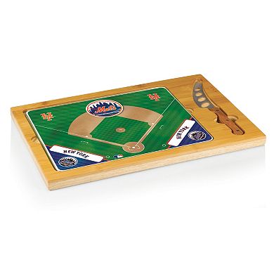 Picnic Time New York Mets Icon Rectangular Cutting Board Gift Set
