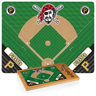 Picnic Time Pittsburgh Pirates Icon Rectangular Cutting Board Gift Set