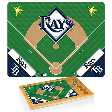 Picnic Time Tampa Bay Rays Icon Rectangular Cutting Board Gift Set