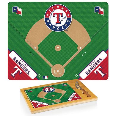 Picnic Time Texas Rangers Icon Rectangular Cutting Board Gift Set