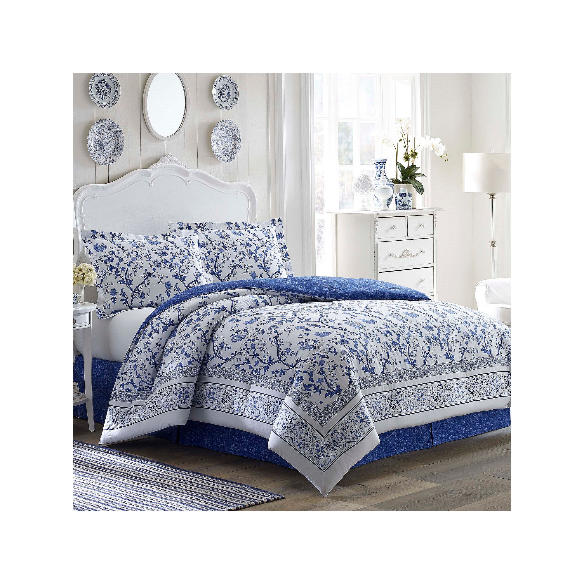 Laura Ashley Lifestyles Charlotte Bed Set, Blue