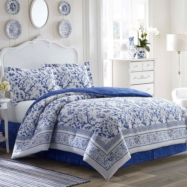  Laura Ashley Home - King Comforter Set, Reversible