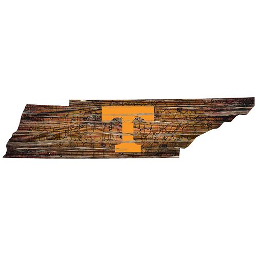 Tennessee Volunteers Distressed 24 x 24 State Wall Art