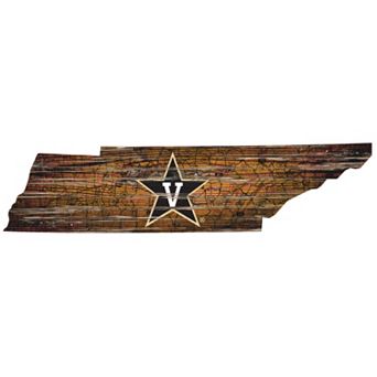 Vanderbilt Commodores Distressed 24" x 24" State Wall Art