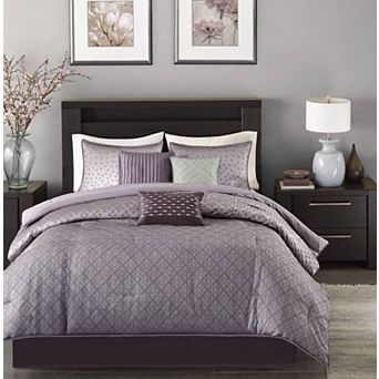 Madison Park Morris 7 pc Jaquard Comforter Set with Throw Pillows