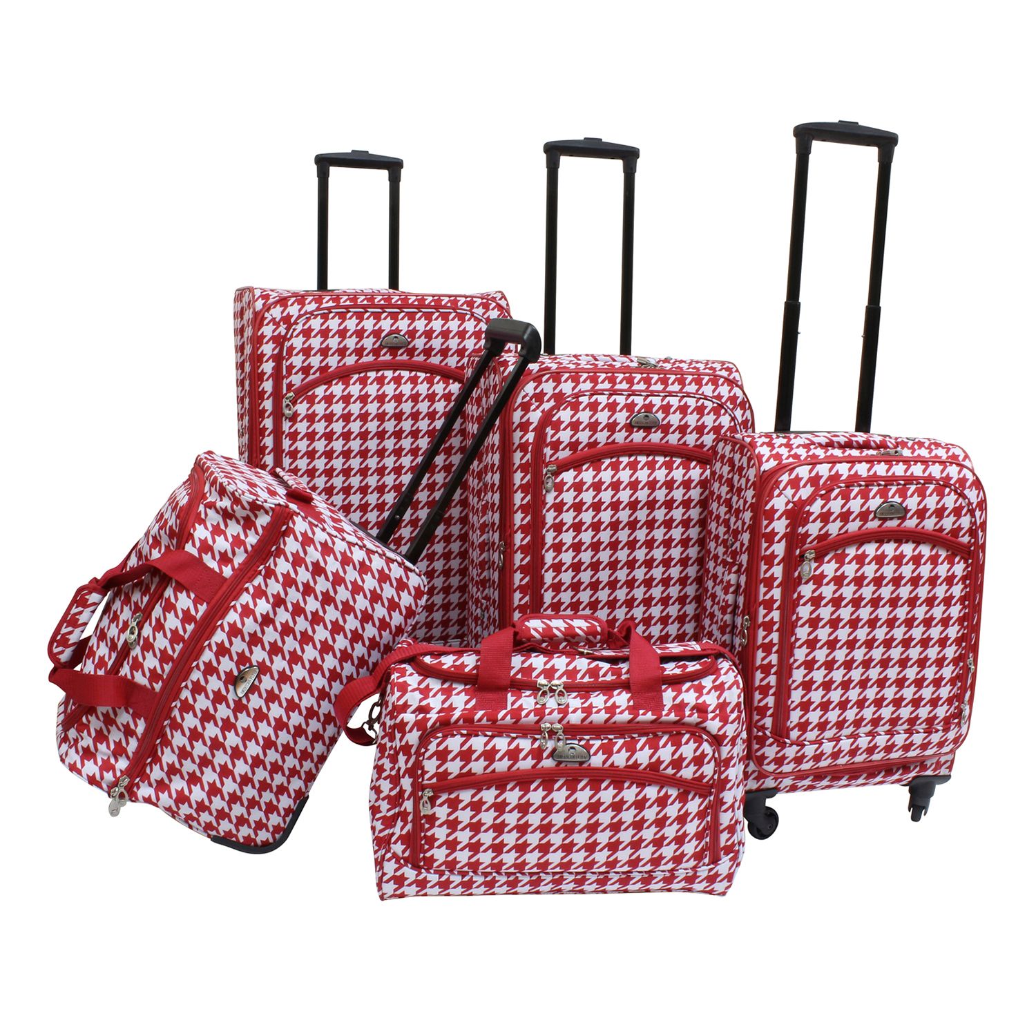 houndstooth luggage set