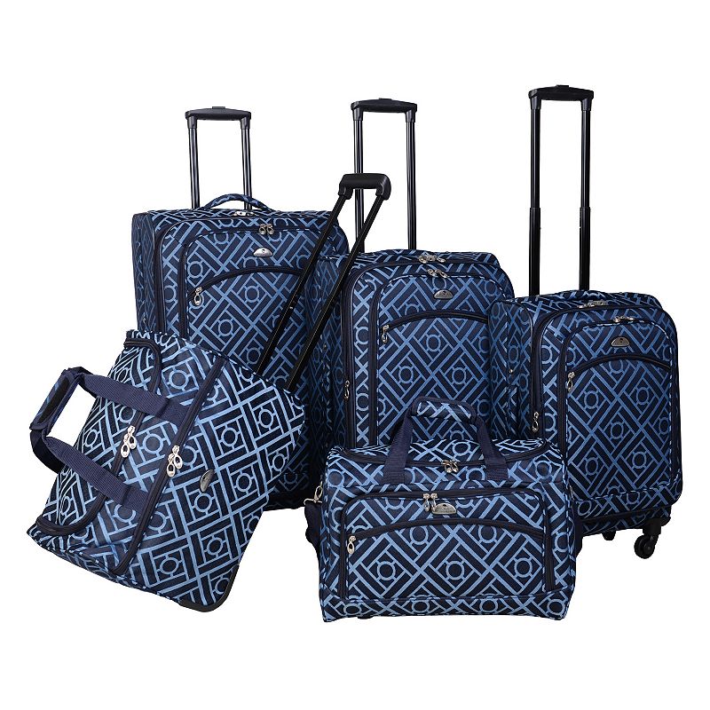 American Flyer Astor 5-Piece Luggage Set, Blue, 5 PC SET