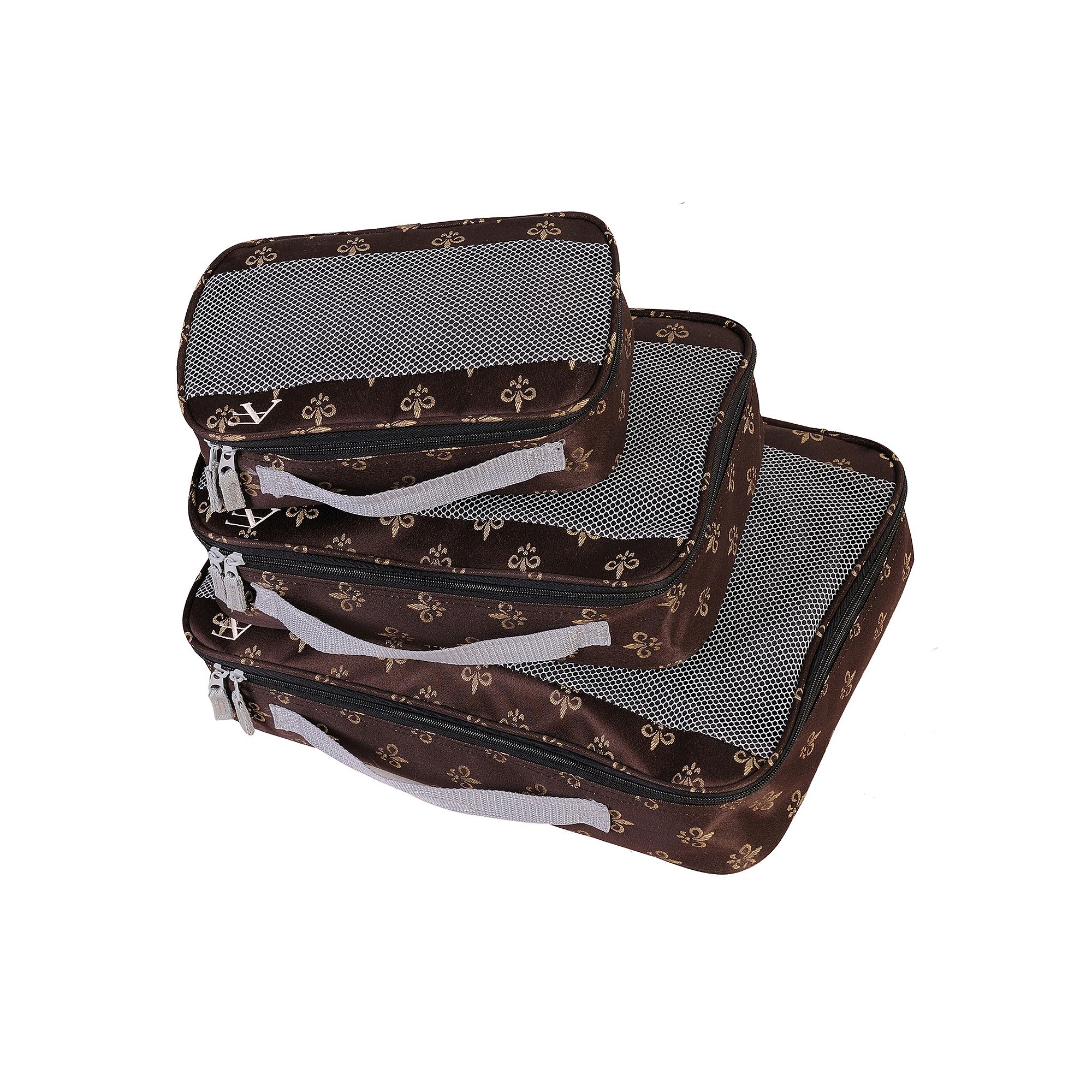 American Flyer Fleur De Lis Perfect Packing System Set, Brown