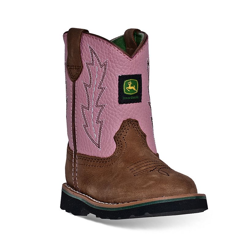 John Deere Toddler Girls' PullOn Boots, Size 5 T, Pink Shop Your