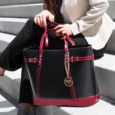 McKleinUSA Two-Tone Leather Shoulder Tote