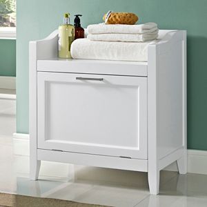 Simpli Home Avington Storage Hamper Bench