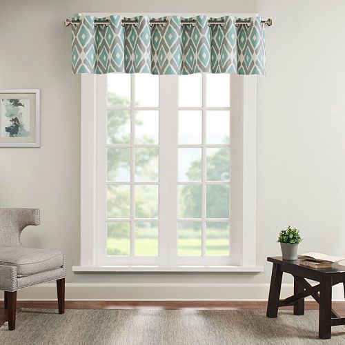 Madison Park Stetsen Diamond Printed Valance - 50'' x 18''