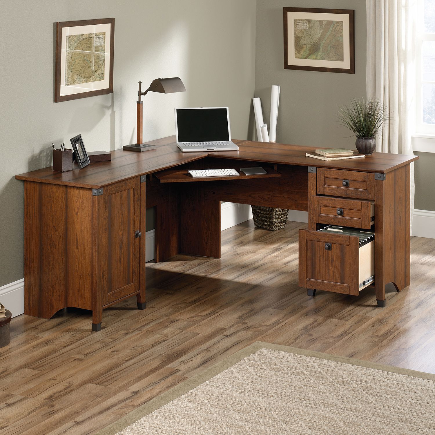 Carson Forge Corner Computer Desk