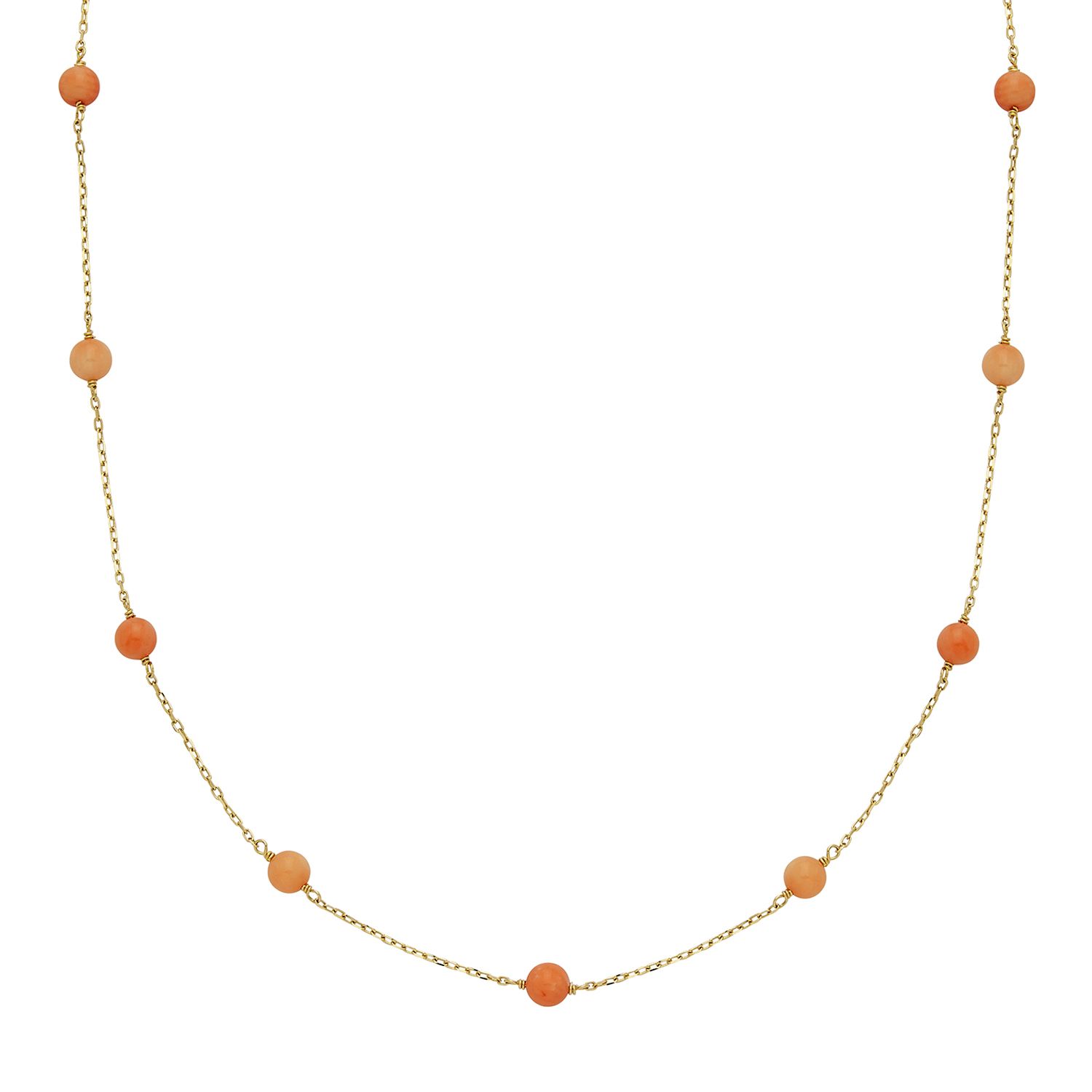 coral gold necklace