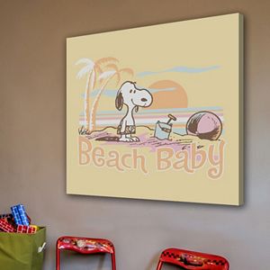 Marmont Hill Peanuts ''Beach Baby'' Canvas Wall Art