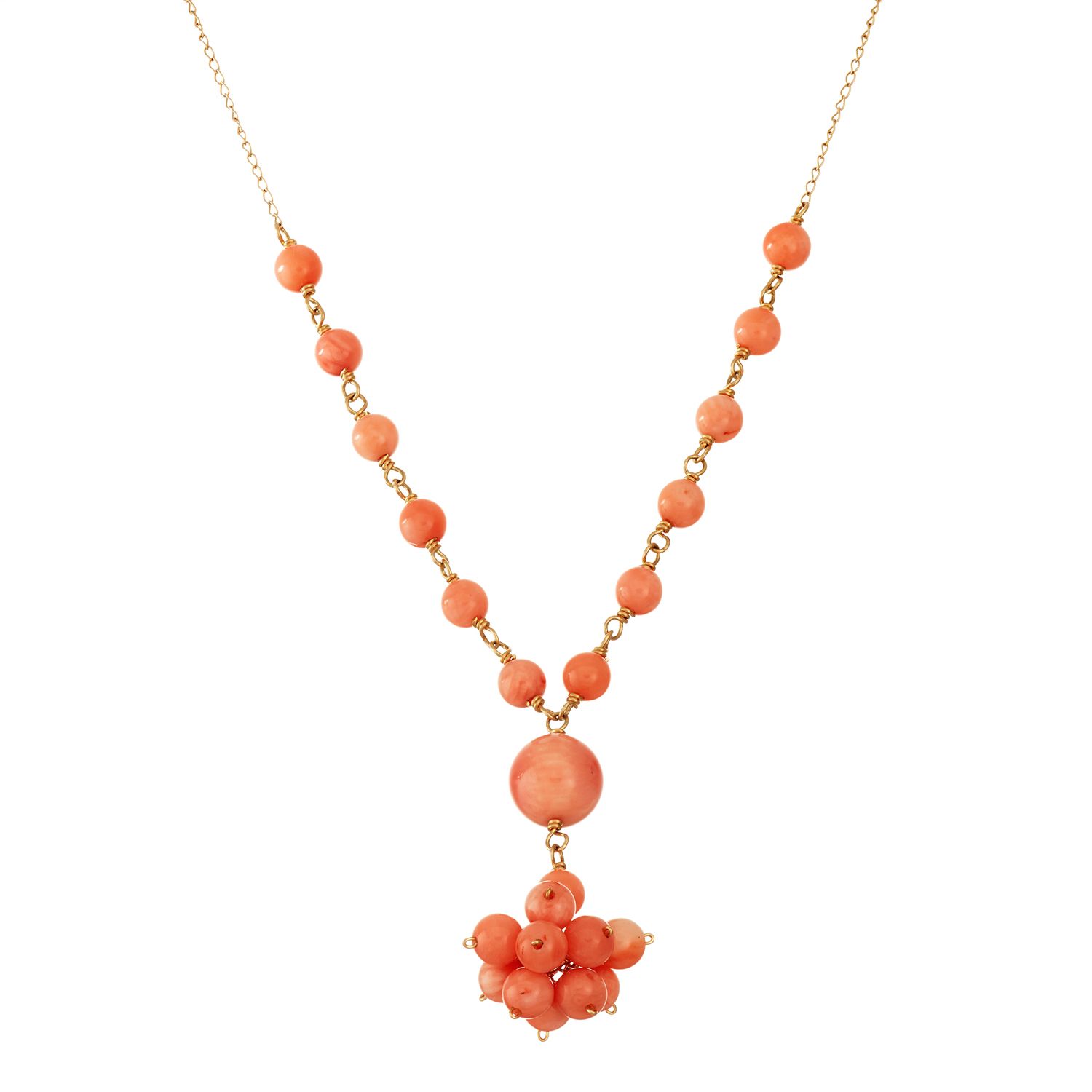 coral gold necklace