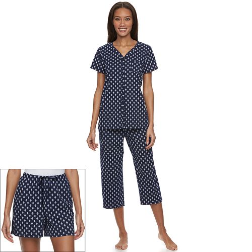 Women's Croft & Barrow® Pajamas: 3-piece Pajama Set