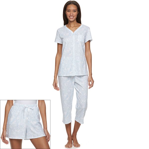 Women's Croft & Barrow® Pajamas: 3-piece Pajama Set