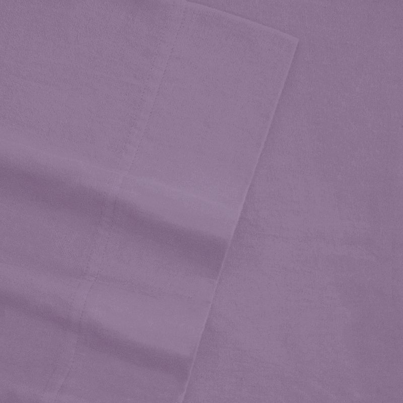 Tribeca Living Flannel Solid 2-pack Pillowcases, Purple