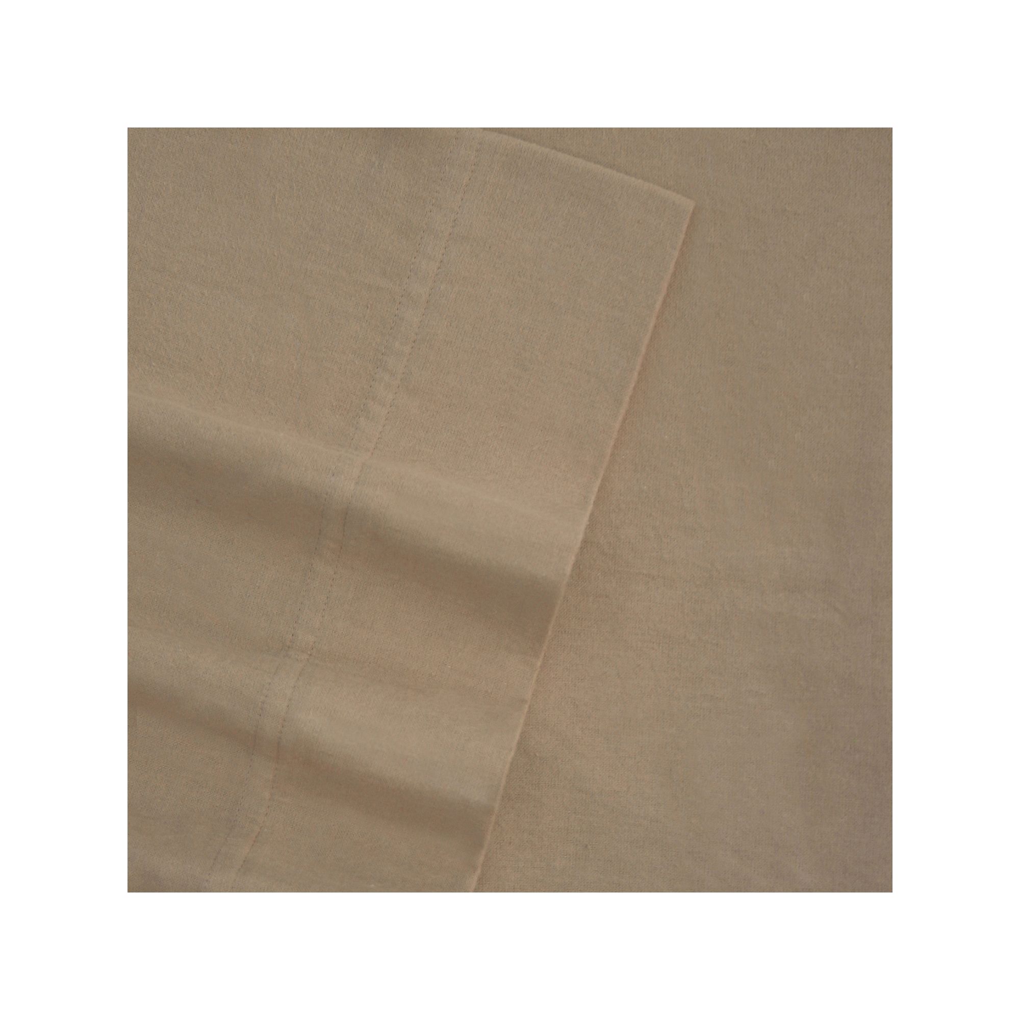 Flannel Solid Deep Pocket Fitted Sheet, Cashmere