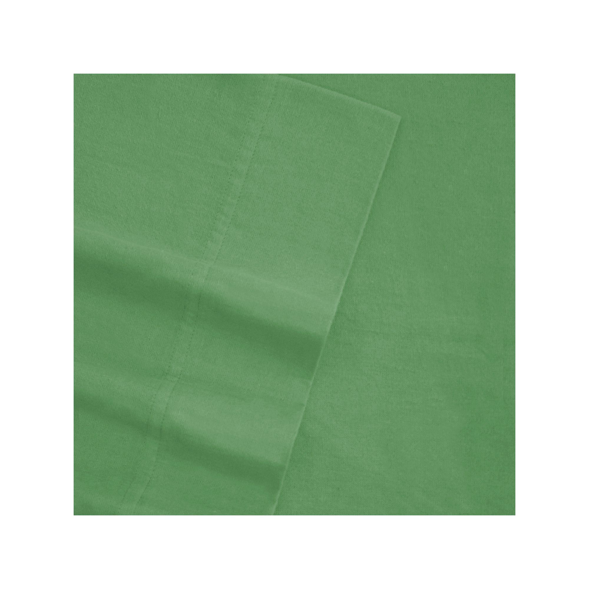 Flannel Solid Deep Pocket Fitted Sheet, Green