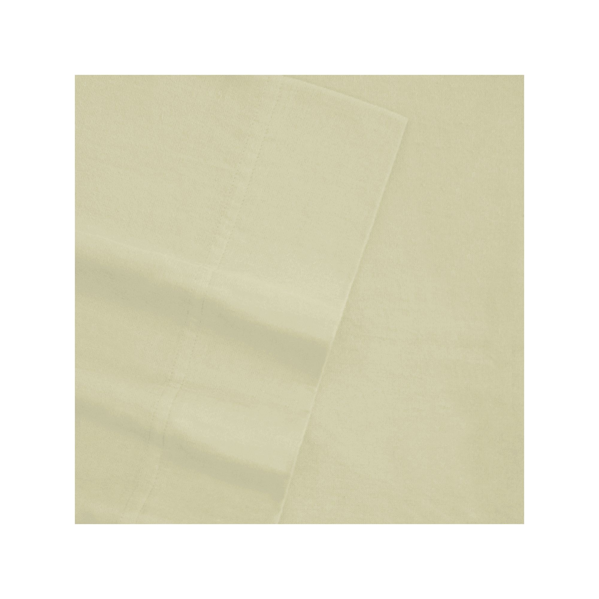 Flannel Solid Deep Pocket Fitted Sheet, Ivory