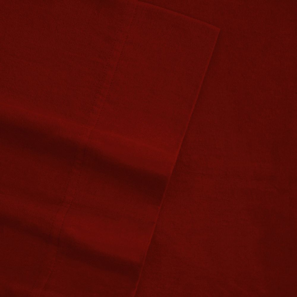Tribeca Living Flannel Solid Oversized Flat Sheet