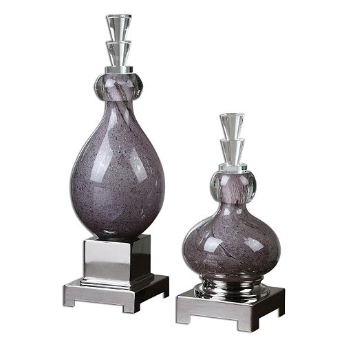 Charoite Bottles Table Decor 2-piece Set