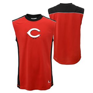 Boys 4-7 Majestic Cincinnati Reds Slide Home Synthetic Muscle Tee