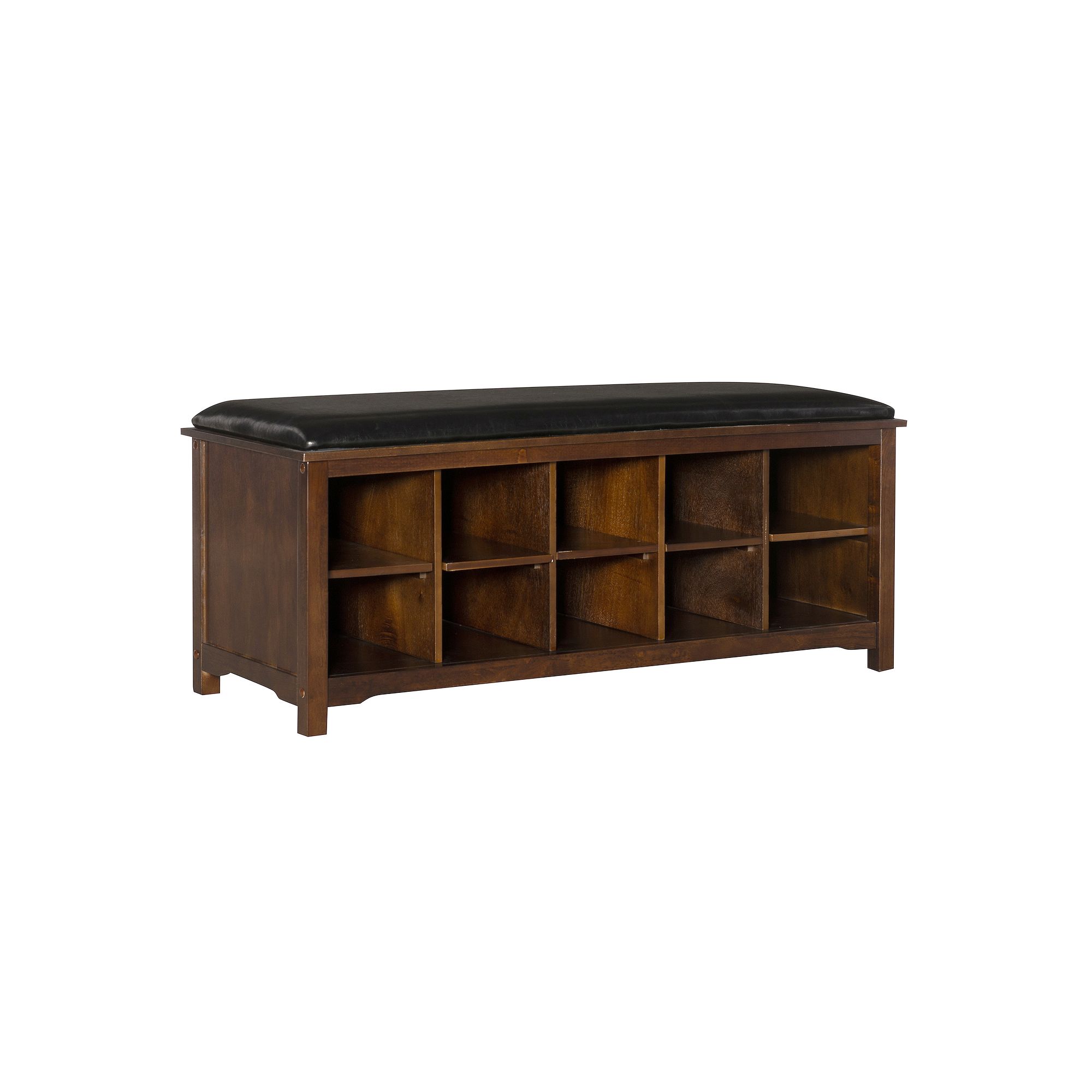 Linon Cape Anne Storage Bench, Dark Walnu