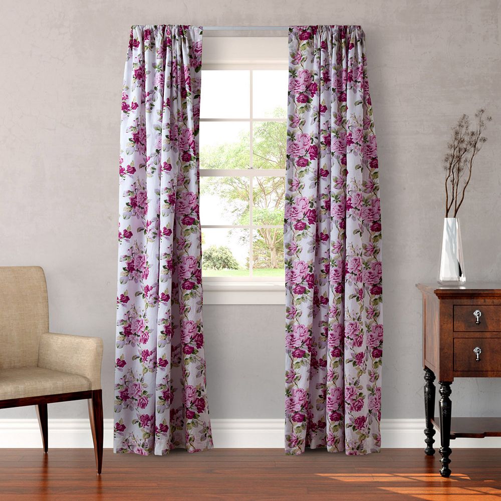 Laura Ashley 2 Pack Lifestyles Lidia Window Curtains 54 X 87
