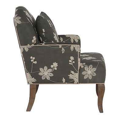 Linon Floral Arm Chair