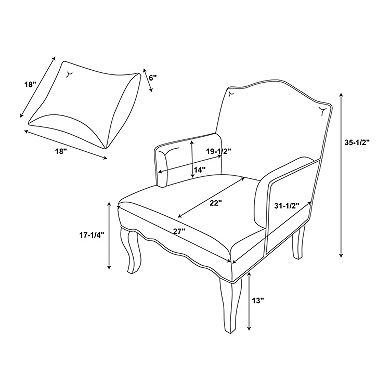 Linon Floral Arm Chair