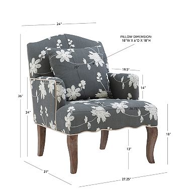 Linon Floral Arm Chair