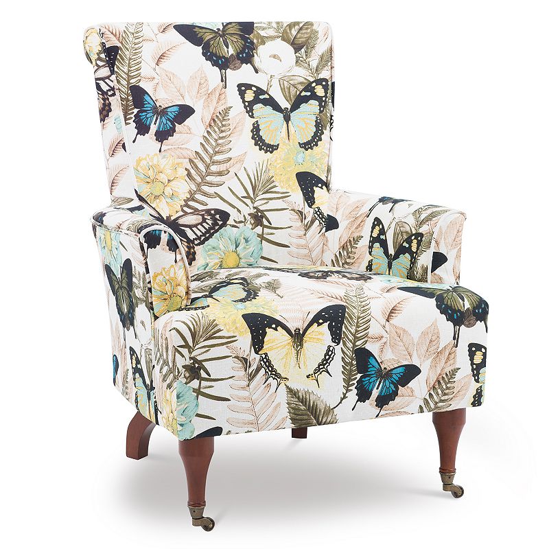 Linon Junnell Butterfly Arm Chair, Multicolor