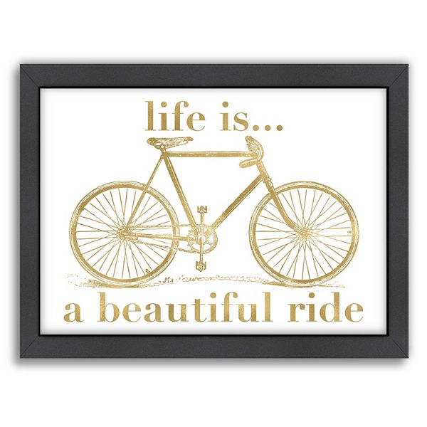 Americanflat ''Life is a Beautiful Ride'' Framed Wall Art