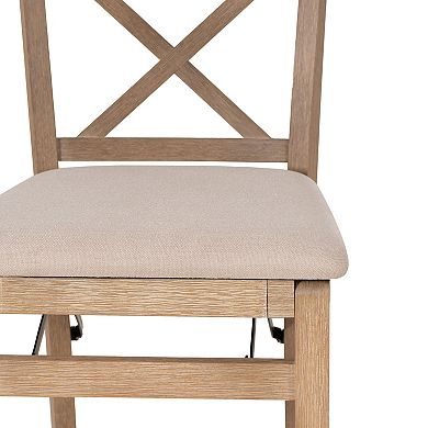Linon Triena X-Back Folding Counter Stool