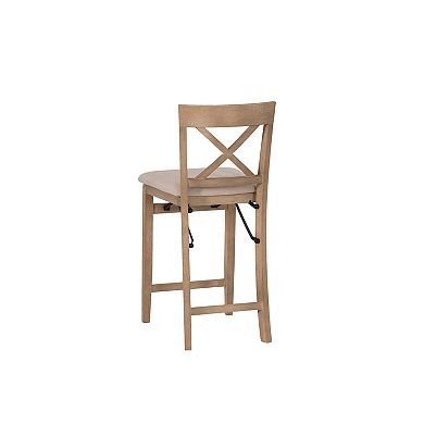 Linon Triena X-Back Folding Counter Stool