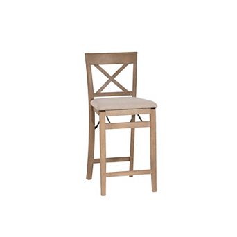 Linon Triena X-Back Folding Counter Stool