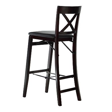 Linon Triena X-Back Folding Bar Stool